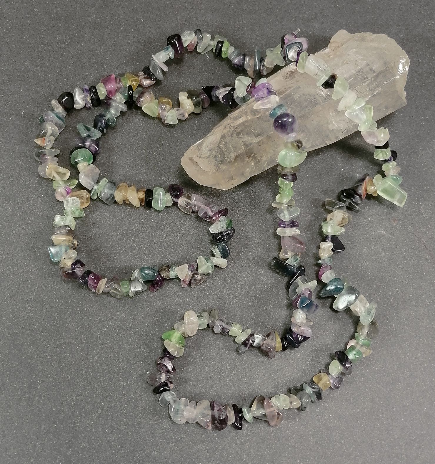 Fluorit Mix - Chip Halsband - 2