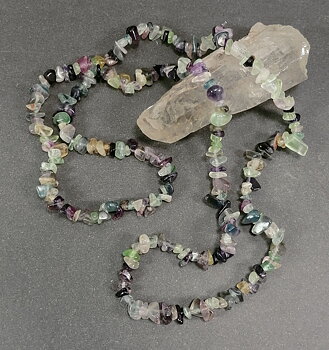 Fluorit Mix - Chip Halsband