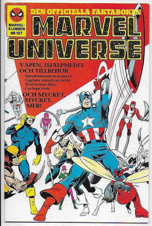 Den Officiella Faktaboken Marvel Universe 1987 VF+