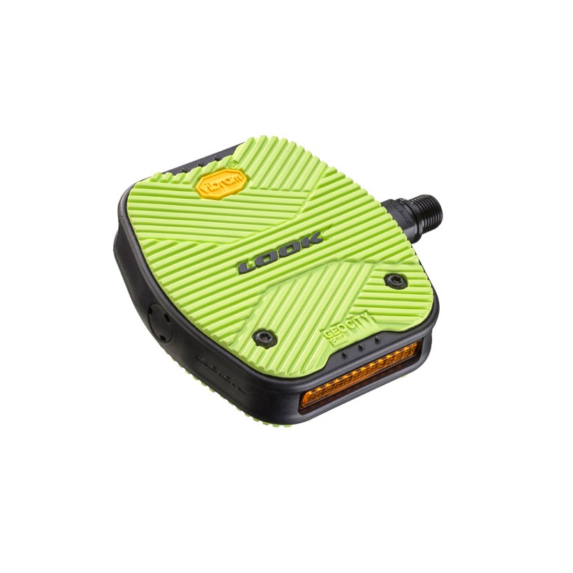 Pédales De Vélo LOOK Geo Trail Grip Lime - Plateforme Avec Crampons Vibram - Neufes Pour VTT/Ville