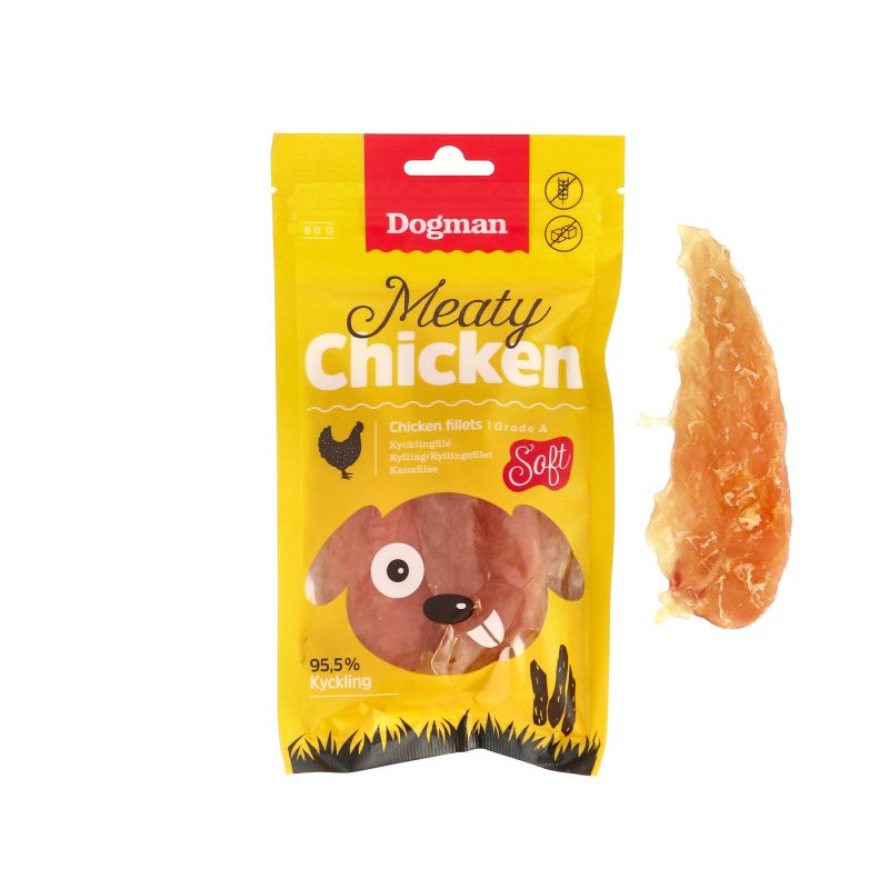 Dogman Hundgodis Meaty Chicken Soft Fillets 80g - 2