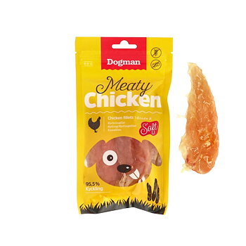 Dogman Hundgodis Meaty Chicken Soft Fillets 80g