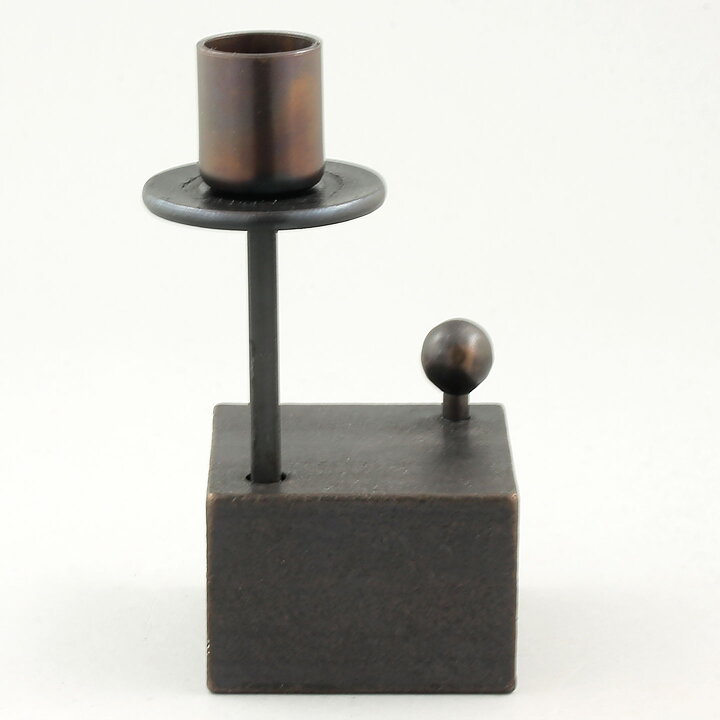 Bertil Vallien (1970s) Modern Iron Dog Candleholder 13 cm SBV413