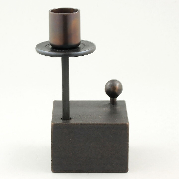 Bertil Vallien (1970s) Modern Iron Dog Candleholder 13 cm SBV413