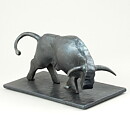 Erik Höglund (1960s) Rustic Iron Wrought Bull 23 cm #963