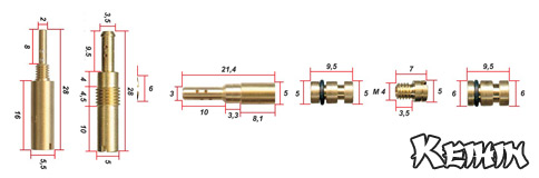 Förgasardelar Munstycken Bränslerör m.m. till Hitachi - Keihin - Mikuni - Teiki Förgasare - 2