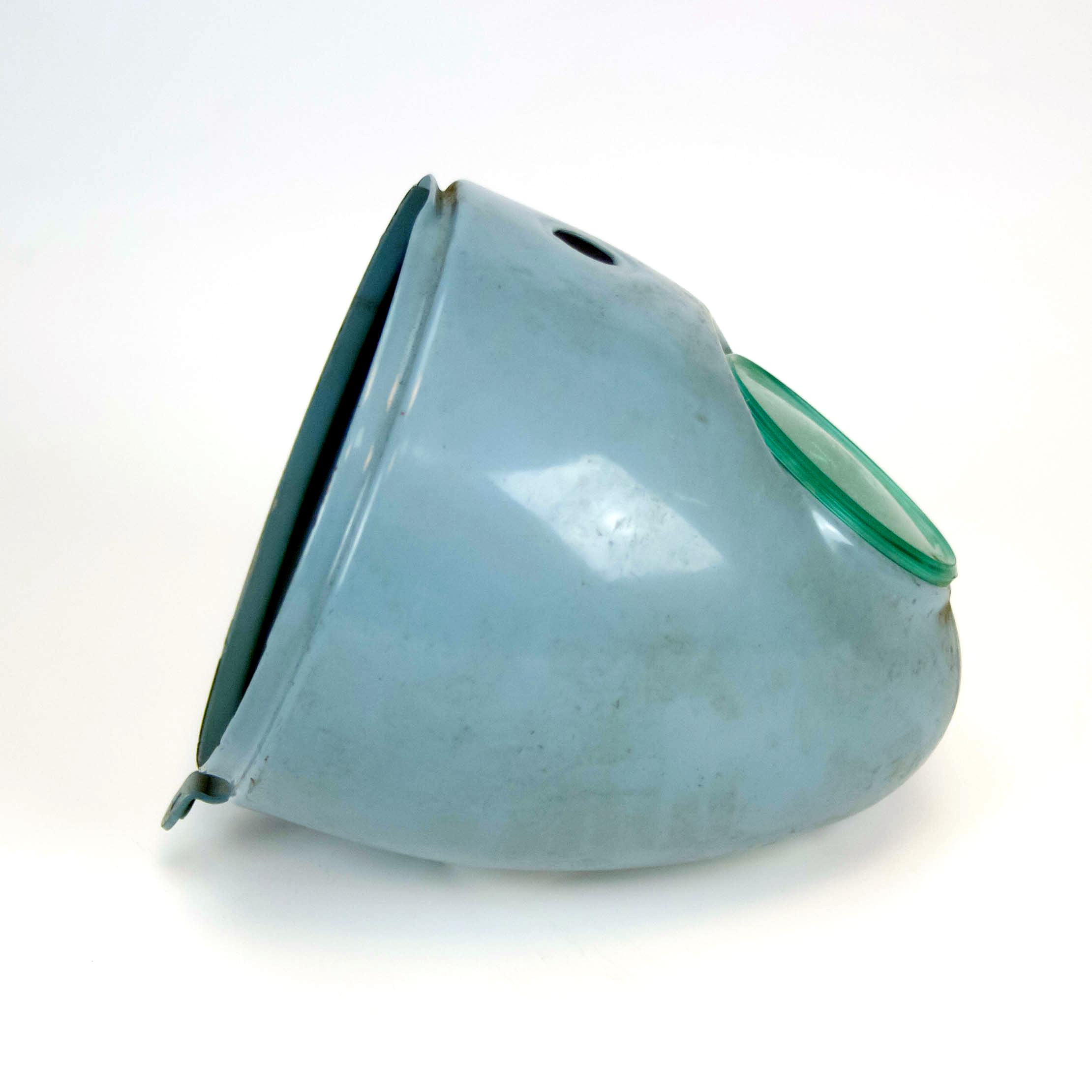 Front lantern housing, for many 50s mopeds. NOS adjustable bracket, light blue - 4