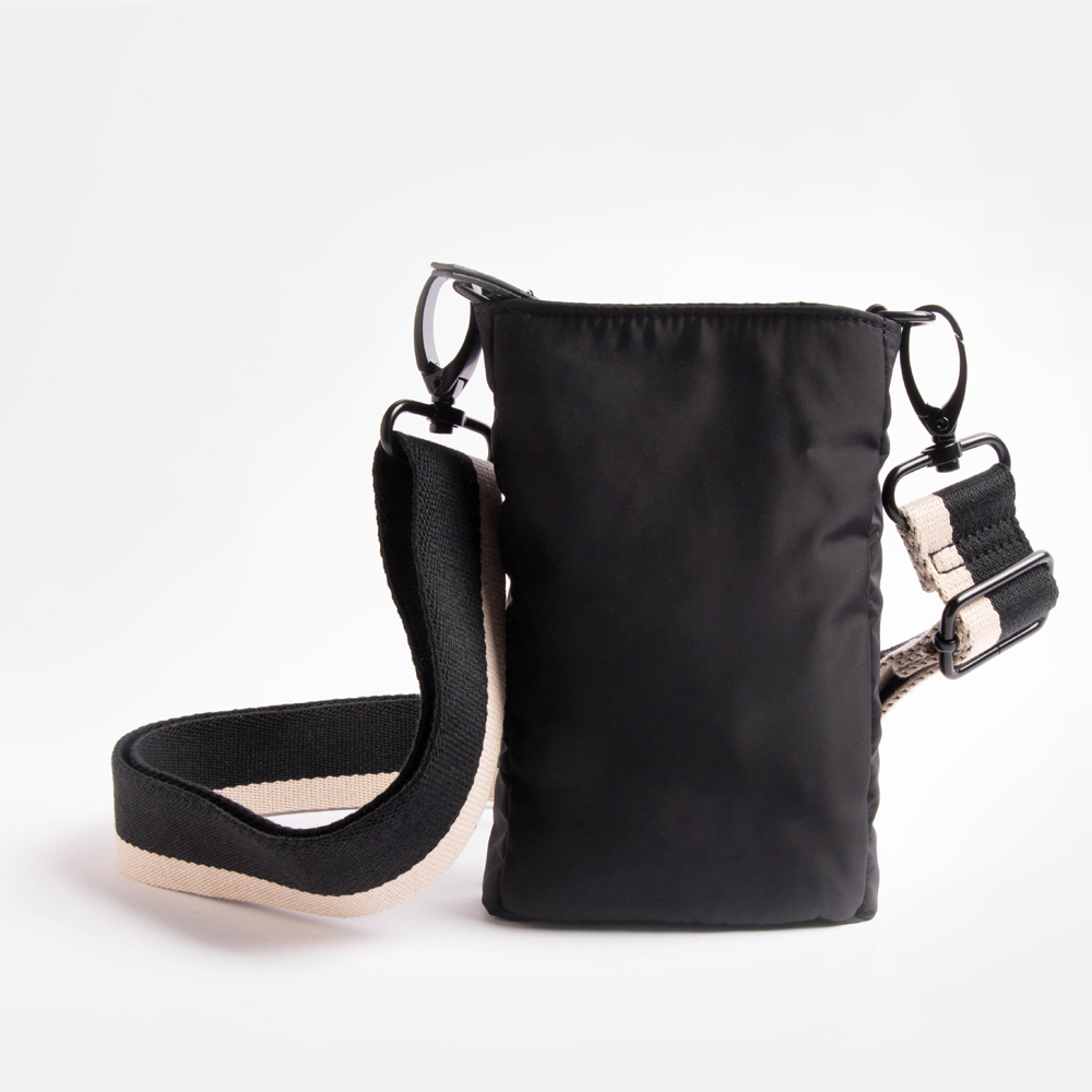 Black Casual Padded Phone Bag