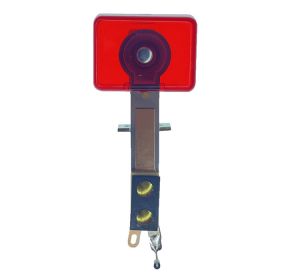 Williams/Bally 3-D/Deep Transparent Red Rectangle Target - Rear Mounting
