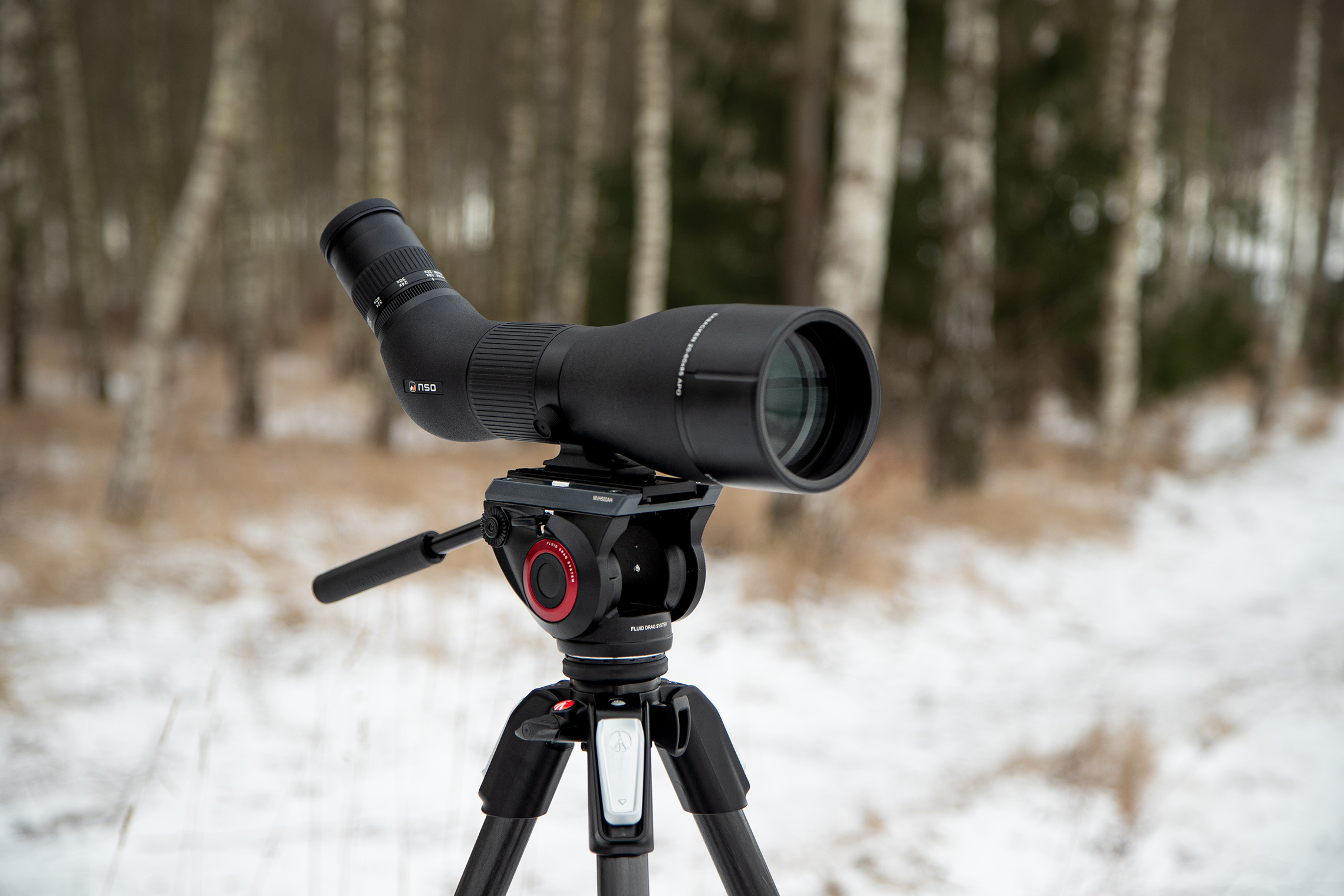 NSO Ekbacken 20-60x85 APO + Manfrotto MVH500/MT190X3 Aluminium - 8