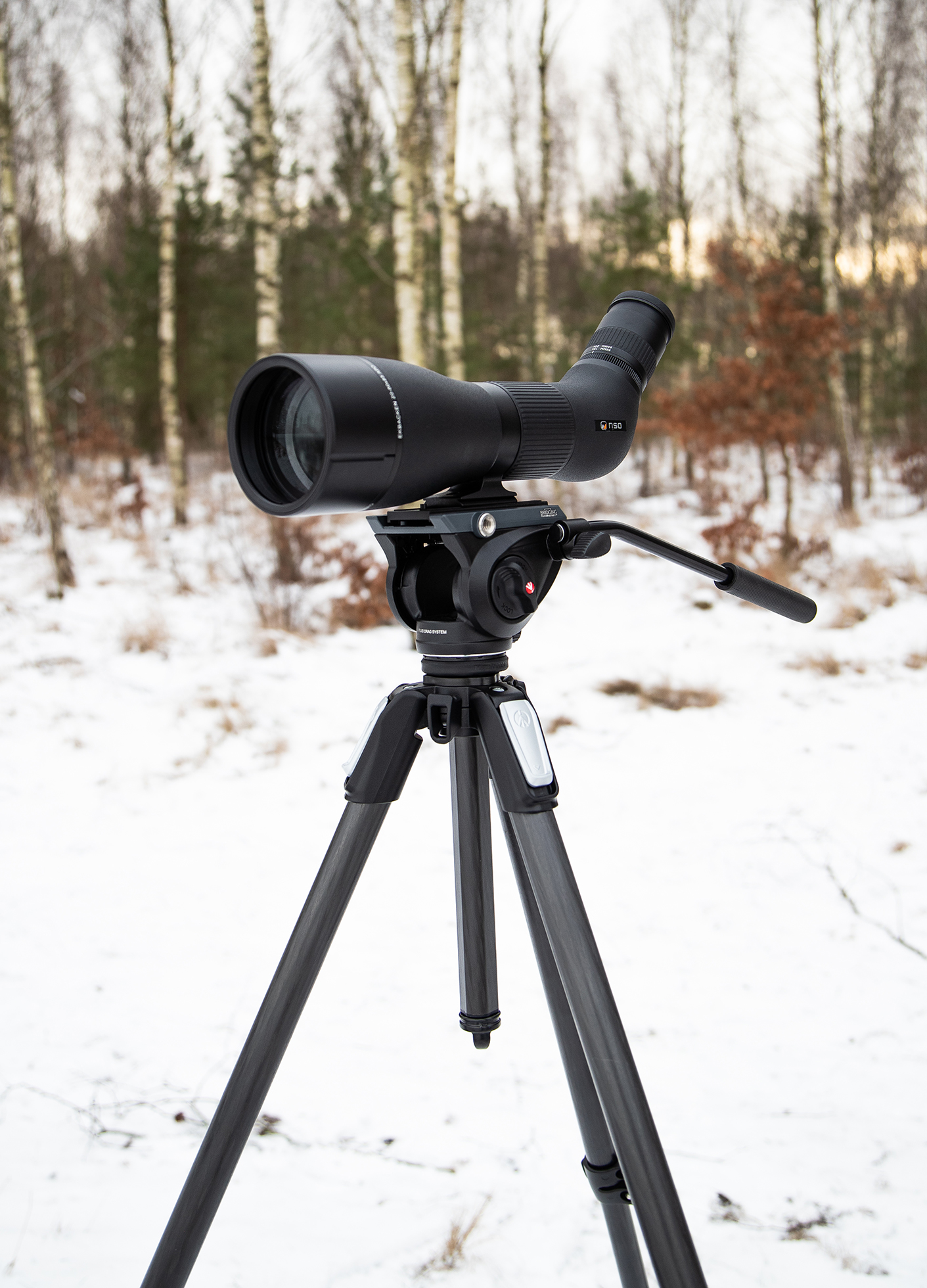 NSO Ekbacken 20-60x85 APO + Manfrotto MVH500/MT055BDWCF Carbon Fiber - 8