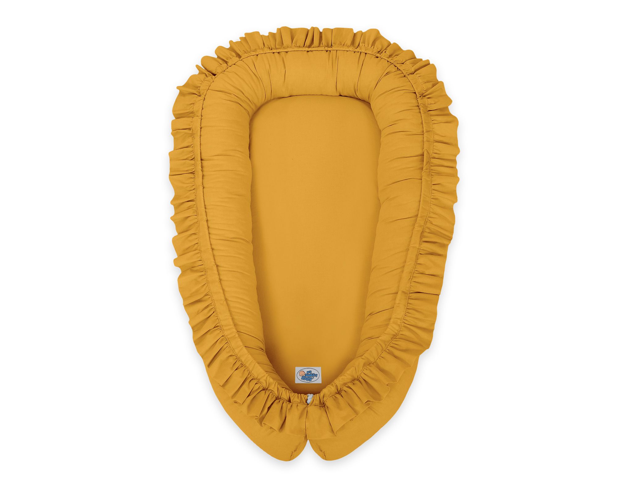 Premium Babynest Cocoon med volanger, Senap - 3
