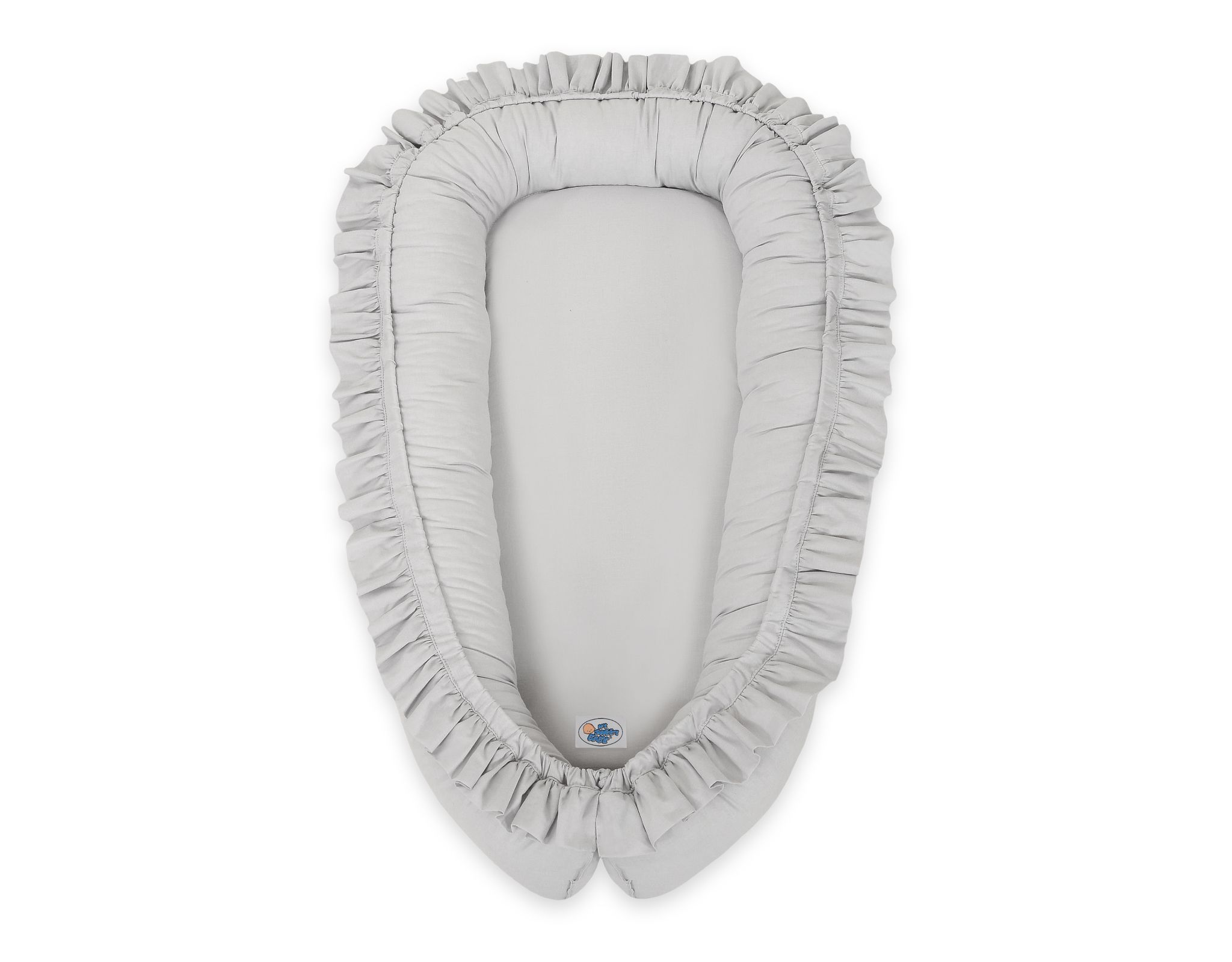 Premium Babynest Cocoon med volanger, Grå - 3