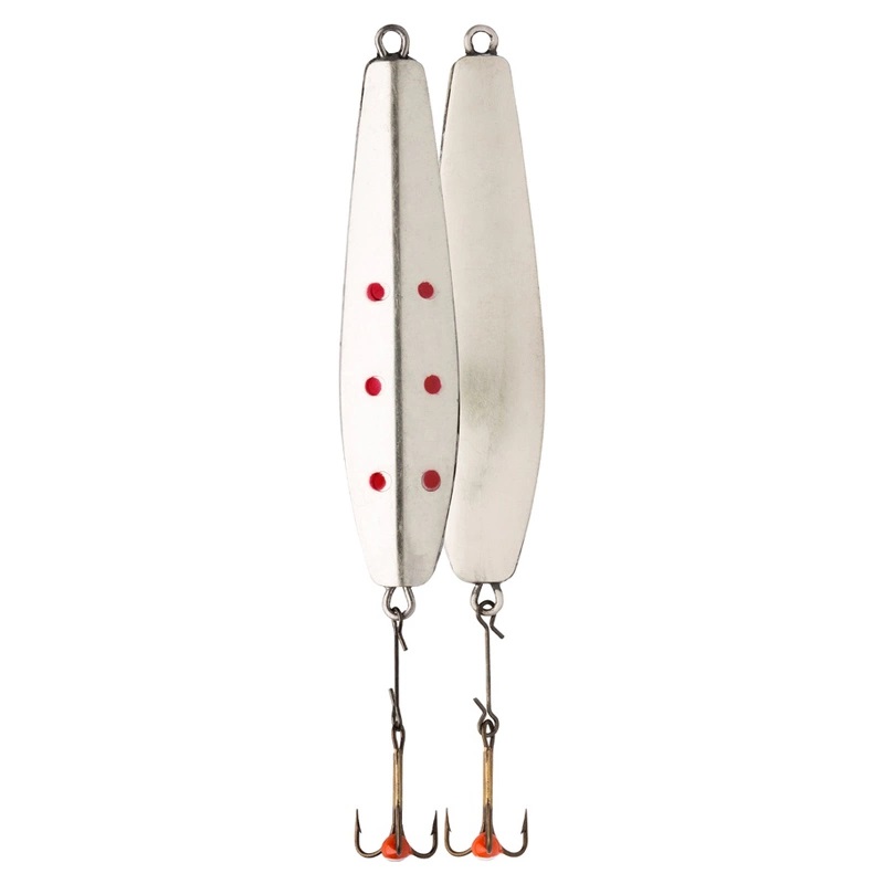 Vertical jig from VMC for ice fishing for perch from the ice. Weighs 20g and is 70mm long. Equipped with glue hook