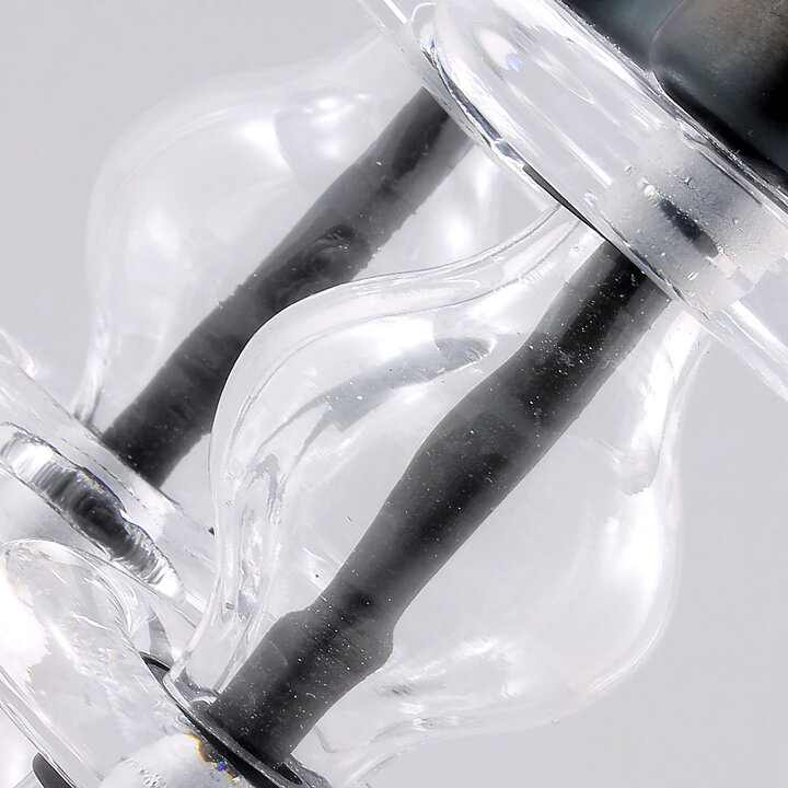 Erik Höglund (1960s) Two Metal Candleholders with Clear Glass Sections 19 cm