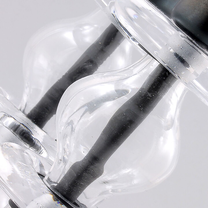 Erik Höglund (1960s) Two Metal Candleholders with Clear Glass Sections 19 cm
