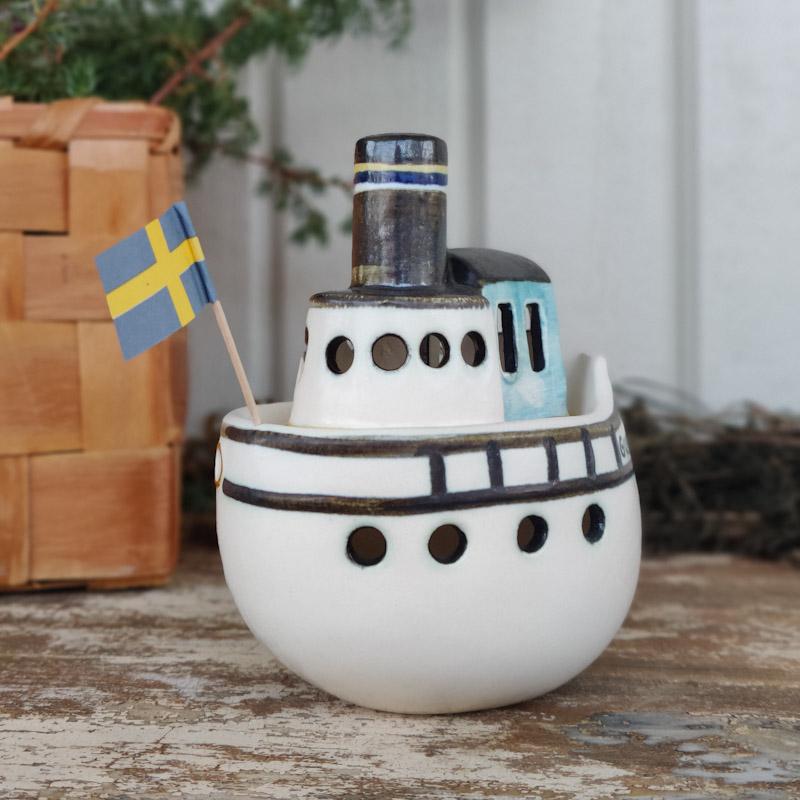 Skärgårdsbåt ljuslykta av Lisa Larson - 3