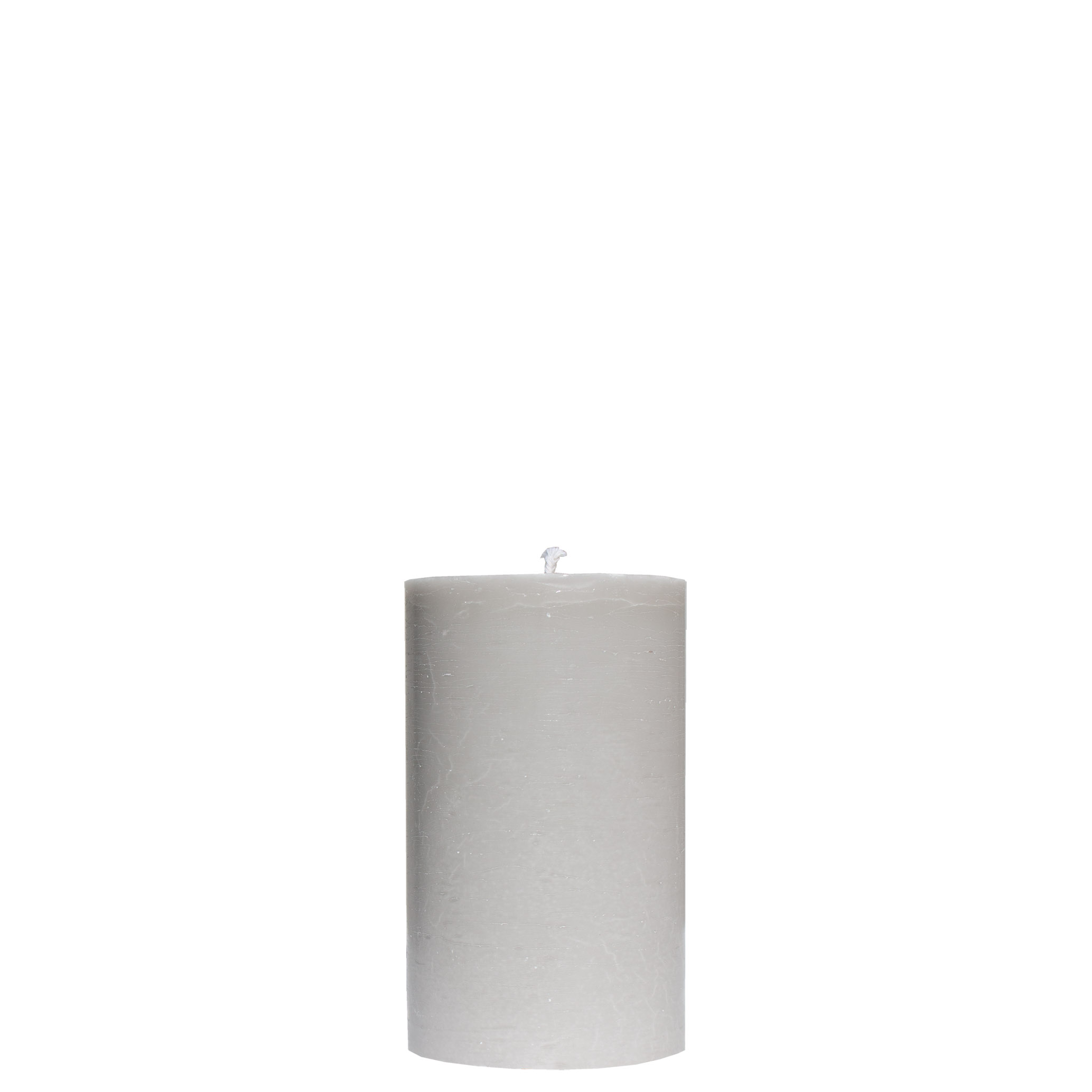 Block candle Light gray 7x15 cm Stearin