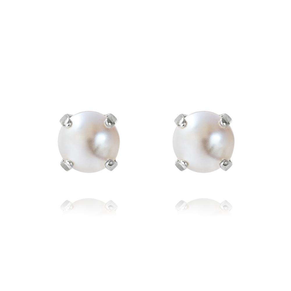 Caroline Svedbom Classic örstickare rhodium pearl