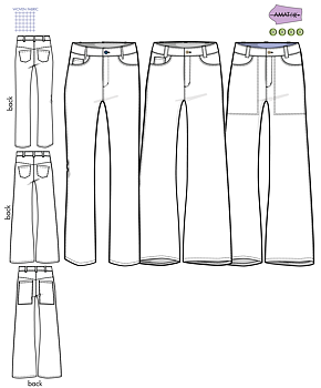 Jeans Base,  1H23,  XS - 2XL. English. Paper pattern.