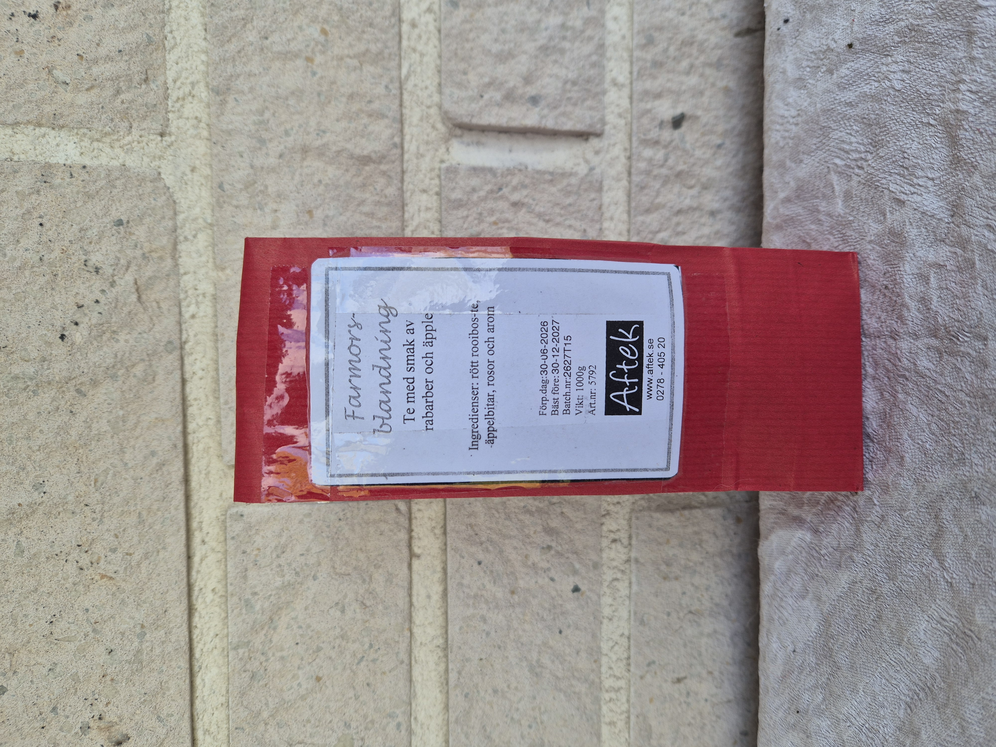 Förpackat Rött Rooibos-te, Farmors blandning, 100gr, Aftek