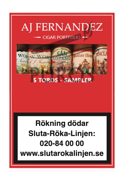 Aj Fernandez Cigar Portfolio Toro Sampler - 5 Cigarrer
