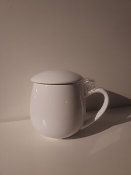 Keramikmugg med utagbar tesil 12x7 cm