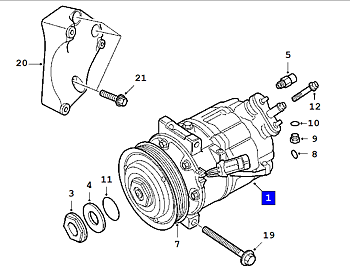 A/C Compressor 9-3 05-09 Z18XE