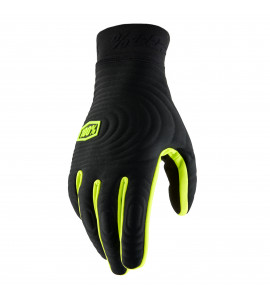 100%, BRISKER XTREME HANDSKAR BLACK/FLUO YELLOW, VUXEN,
