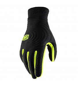 100%, BRISKER XTREME HANDSKAR BLACK/FLUO YELLOW, VUXEN,