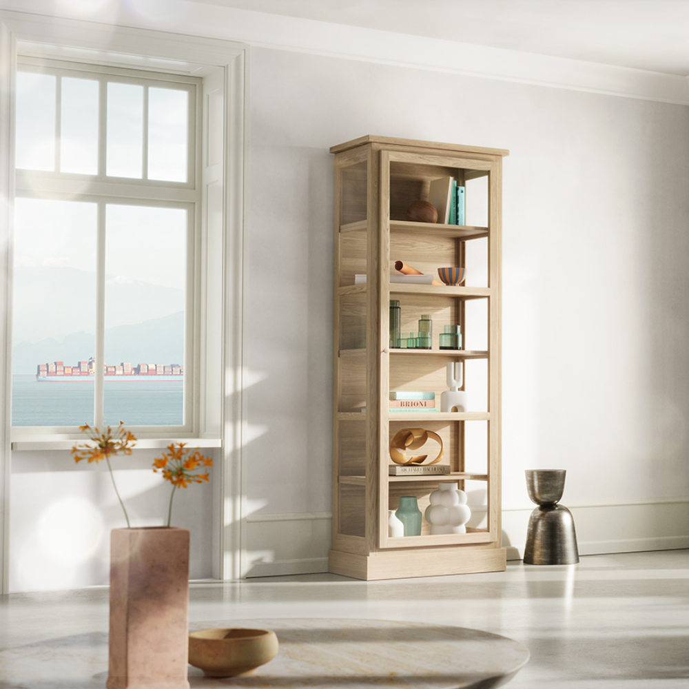 N1 Light Oak Vitrinskåp - Lindebjerg Design - 2
