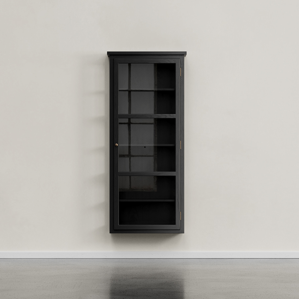 N4 Dark Oak Vägghängt Vitrinskåp - Lindebjerg Design - 5
