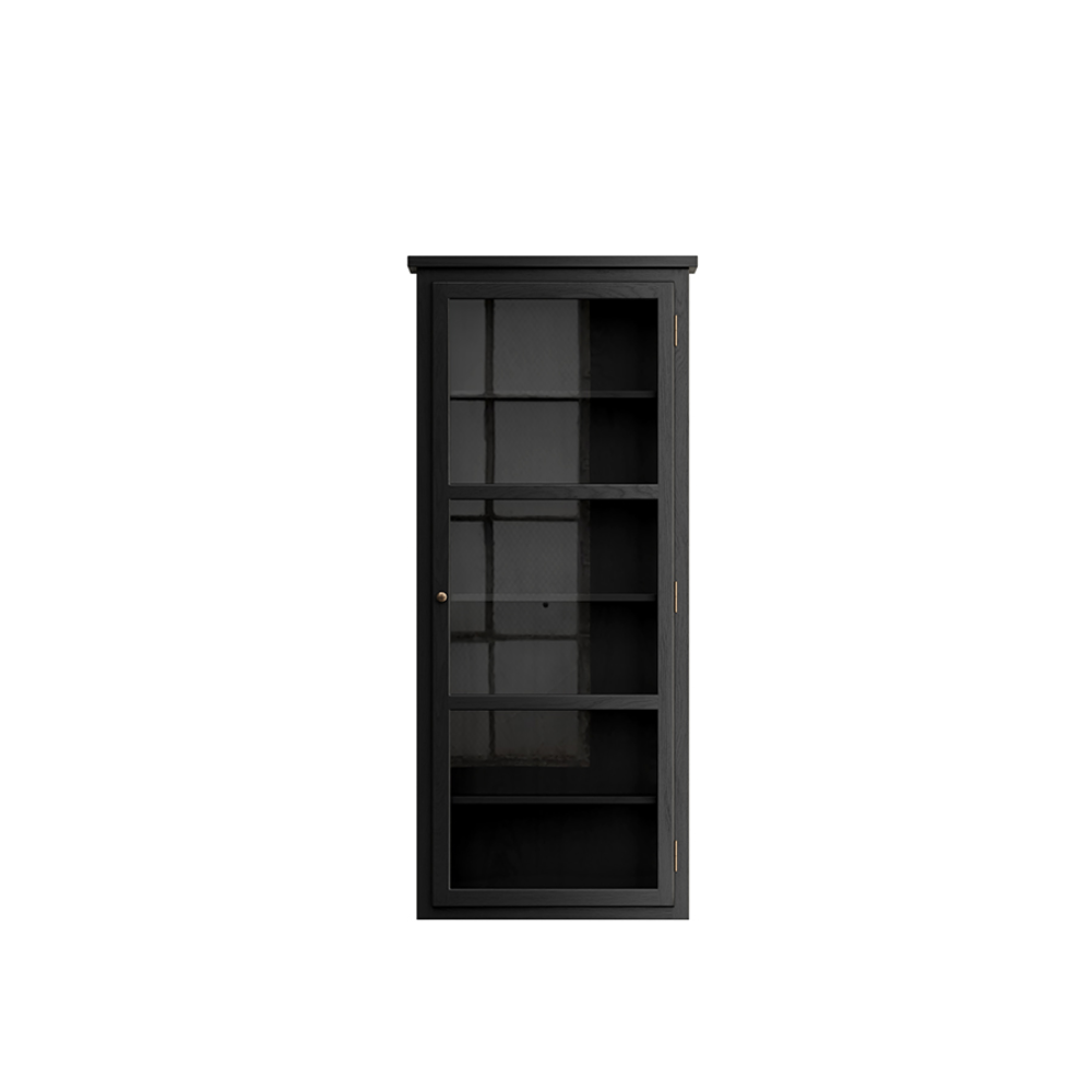 N4 Dark Oak Vägghängt Vitrinskåp - Lindebjerg Design