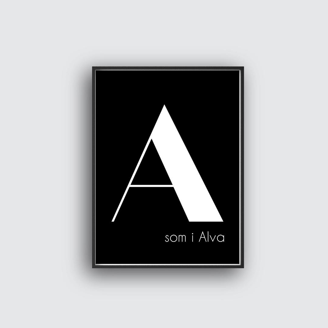Big letter black - Personalized