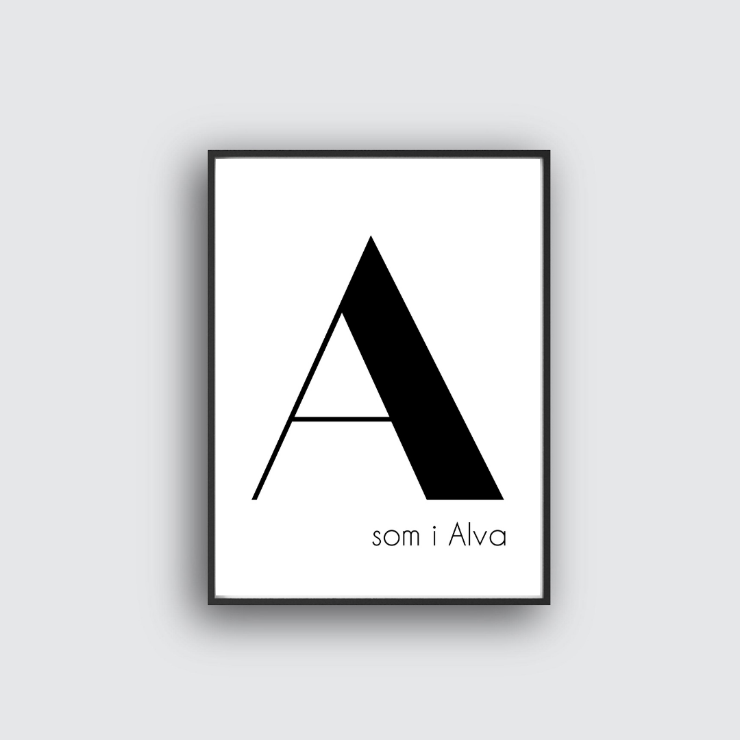Big letter white - Personalized