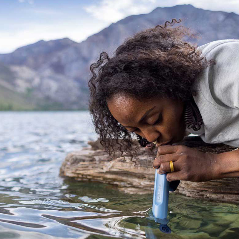 Sugrör med vattenfilter - LIFESTRAW Peak Personal Water Filter Straw (dark grey) - 3
