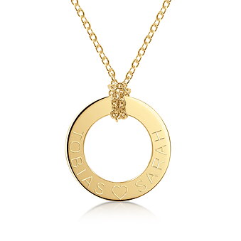 Navnesmykker Ring Guld 1,3 mm tyk, 25 mm