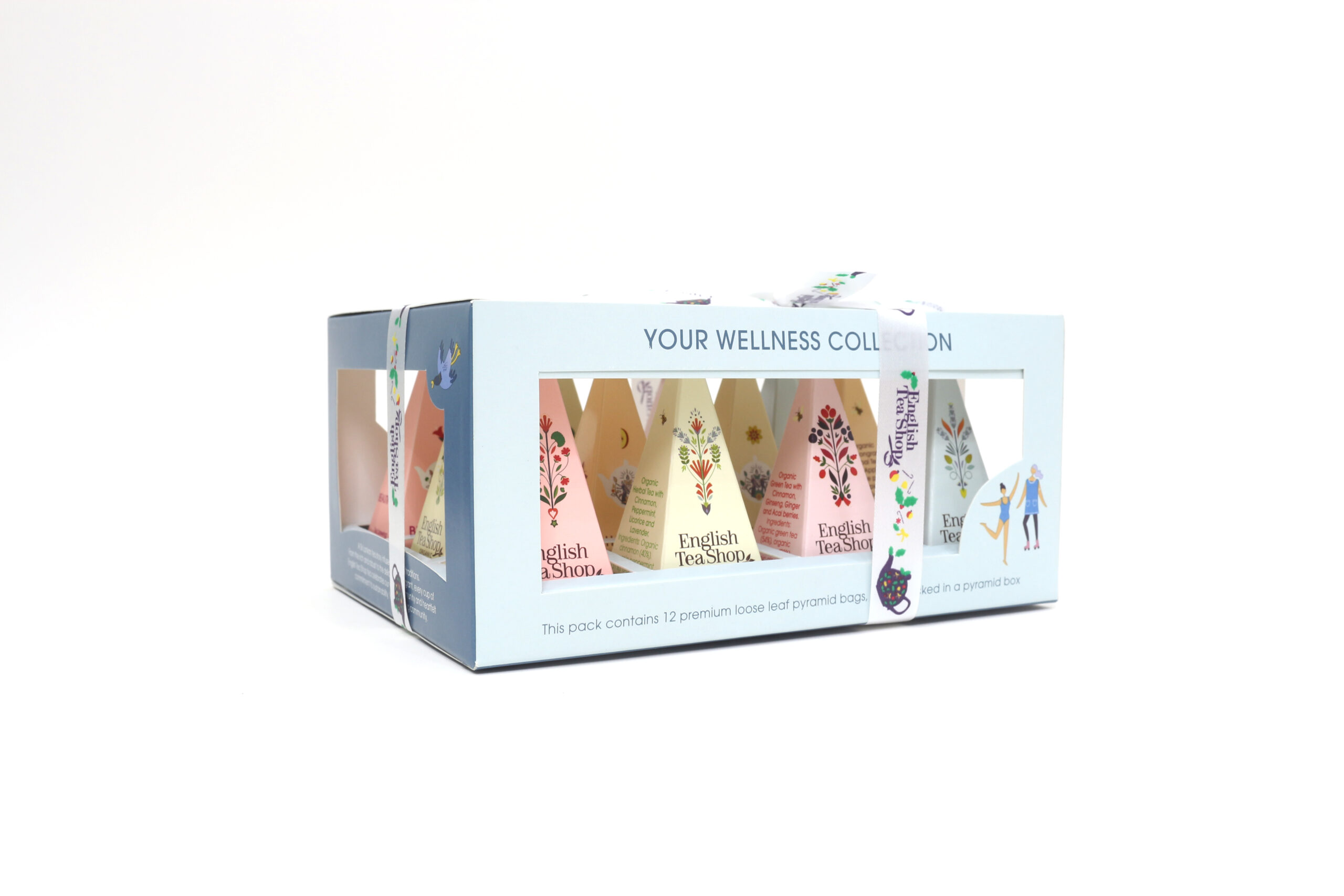 English Tea Shop -  Presentask Your Wellness pyramid BLÅ
