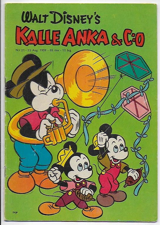 Kalle Anka & C:O 1959 Nr 21 VG/FN Klotter 