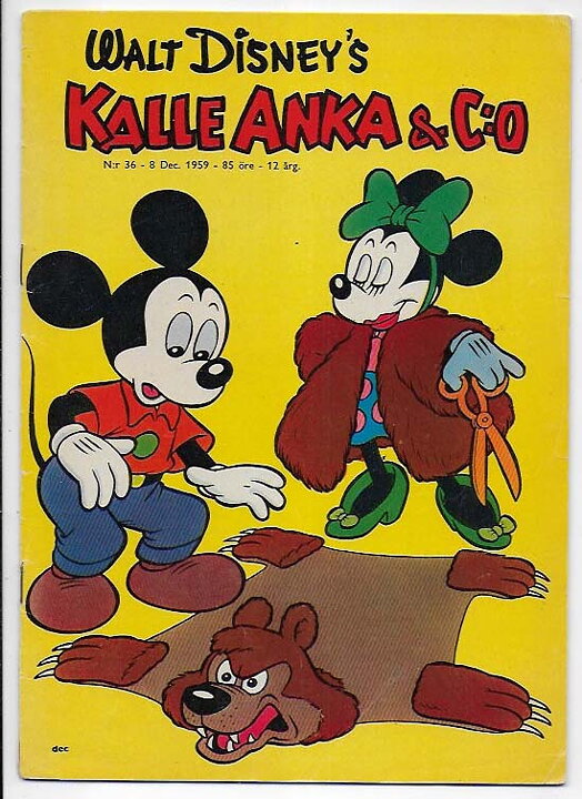 Kalle Anka & C:O 1959 Nr 36 VG-