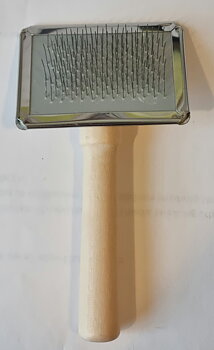 Karda, liten med trähandtag