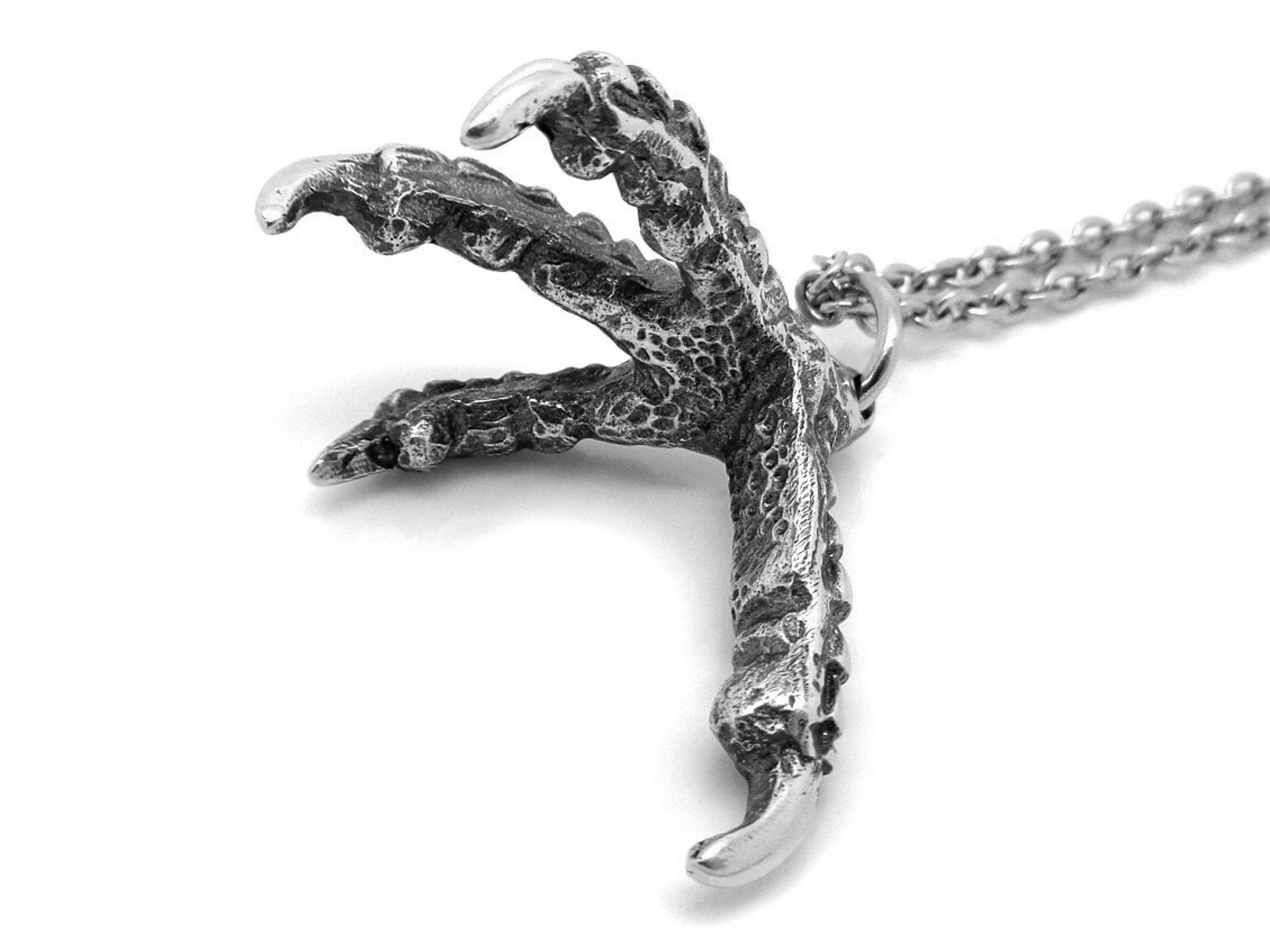 Fågelklo Halsband, Fågel Smycke i Tenn