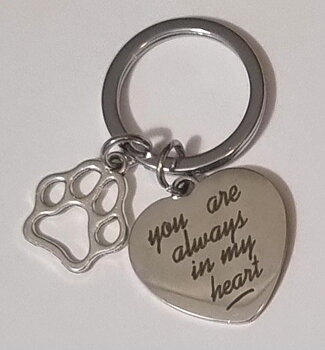 Nyckelring "You are always in my heart" FRAKTFRITT