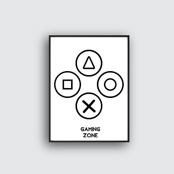 Gaming  - Poster (vit)