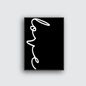 Poster Love - Svart