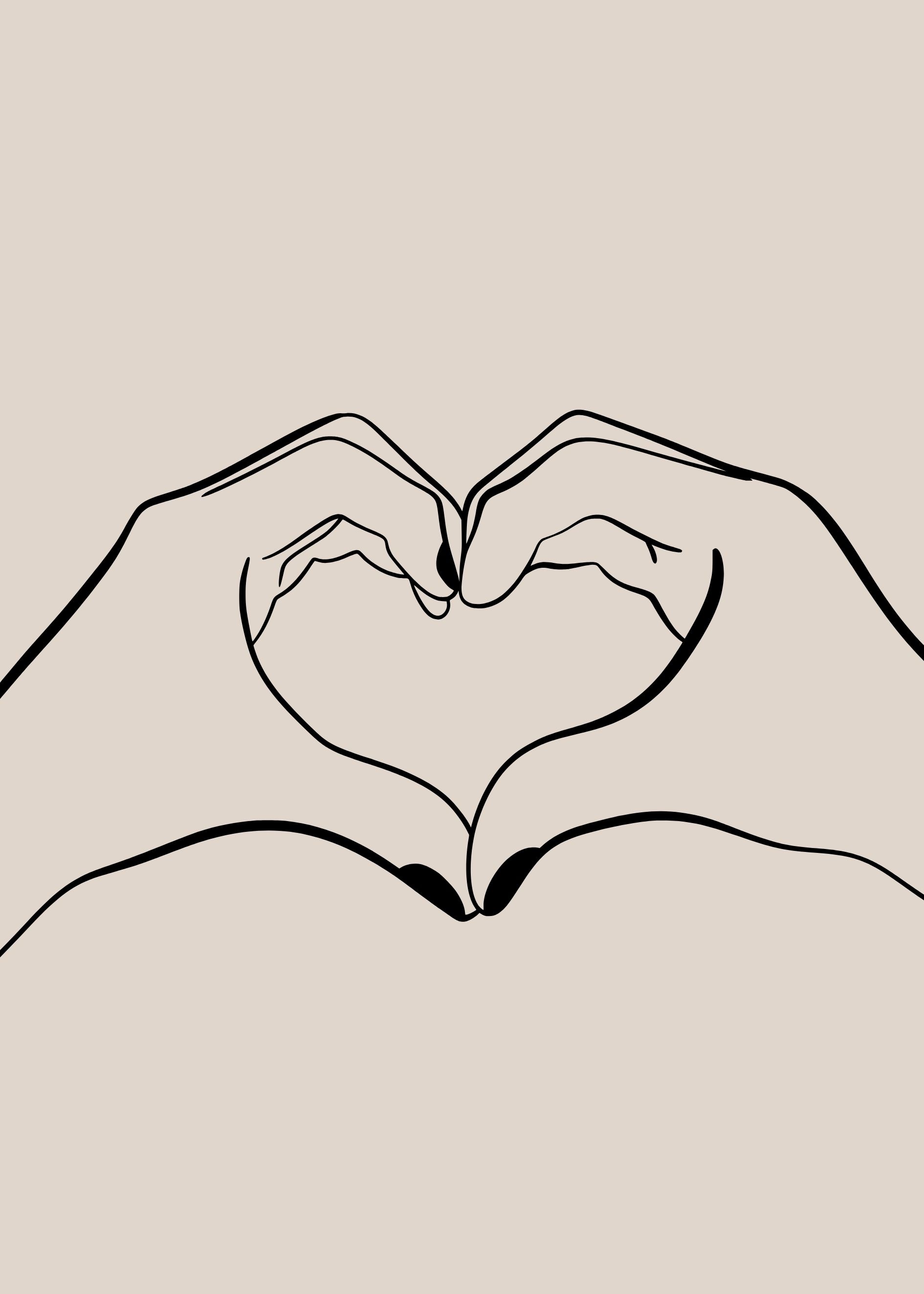 Love hands - Poster (sand) - 2