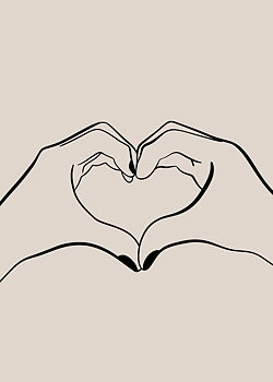 Love hands - Poster (sand)