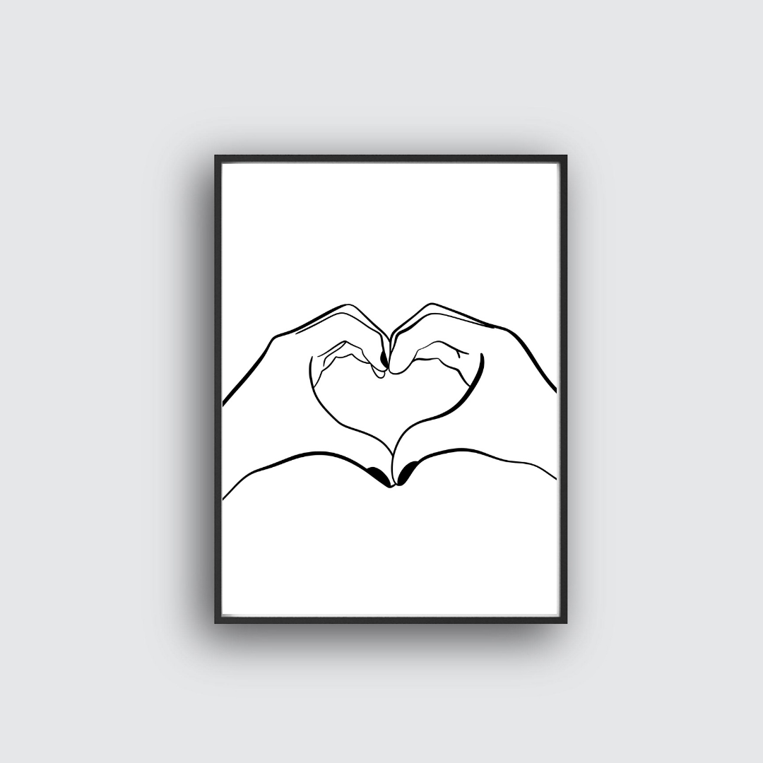 Love hands - Poster (vit)