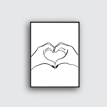 Love hands - Poster (vit)