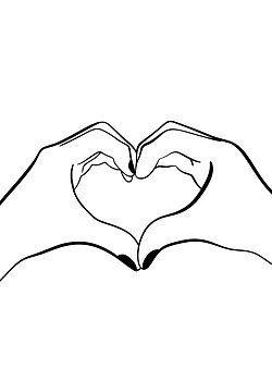 Love hands - Poster (vit)